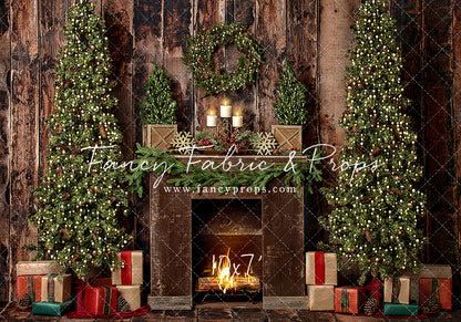 Simple Rustic Christmas Mantle