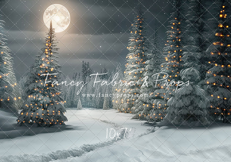 Snowy Road With Lights - with Sweep Option