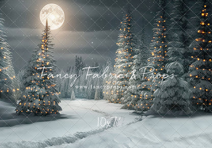 Snowy Road With Lights - with Sweep Option