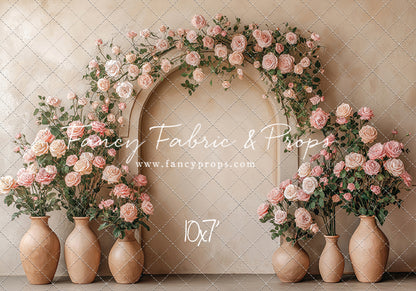 Soft Rose Arch - With Sweep Option