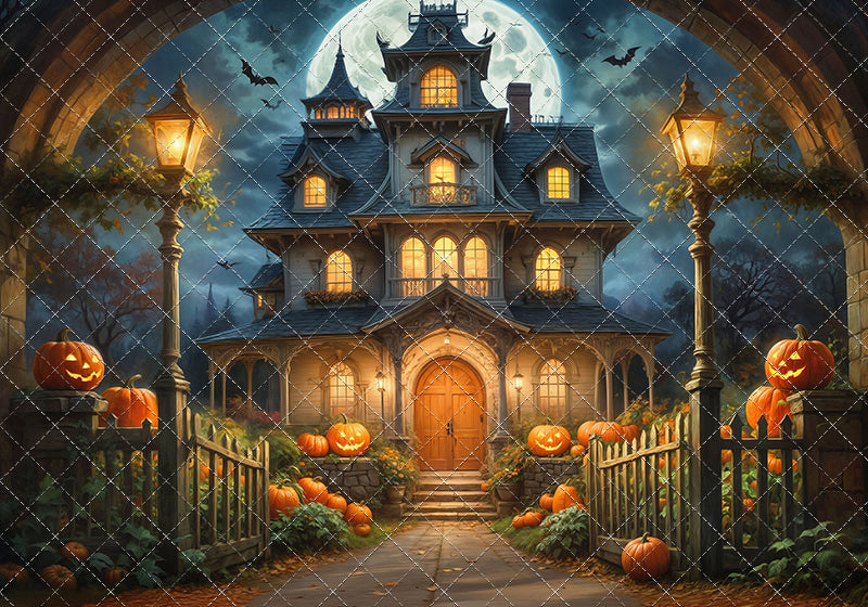 Spooky Pumpkin Pathway - With Sweep Option