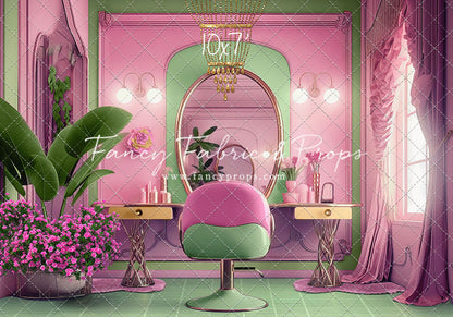 Stacie's Salon - Green - With Sweep Option