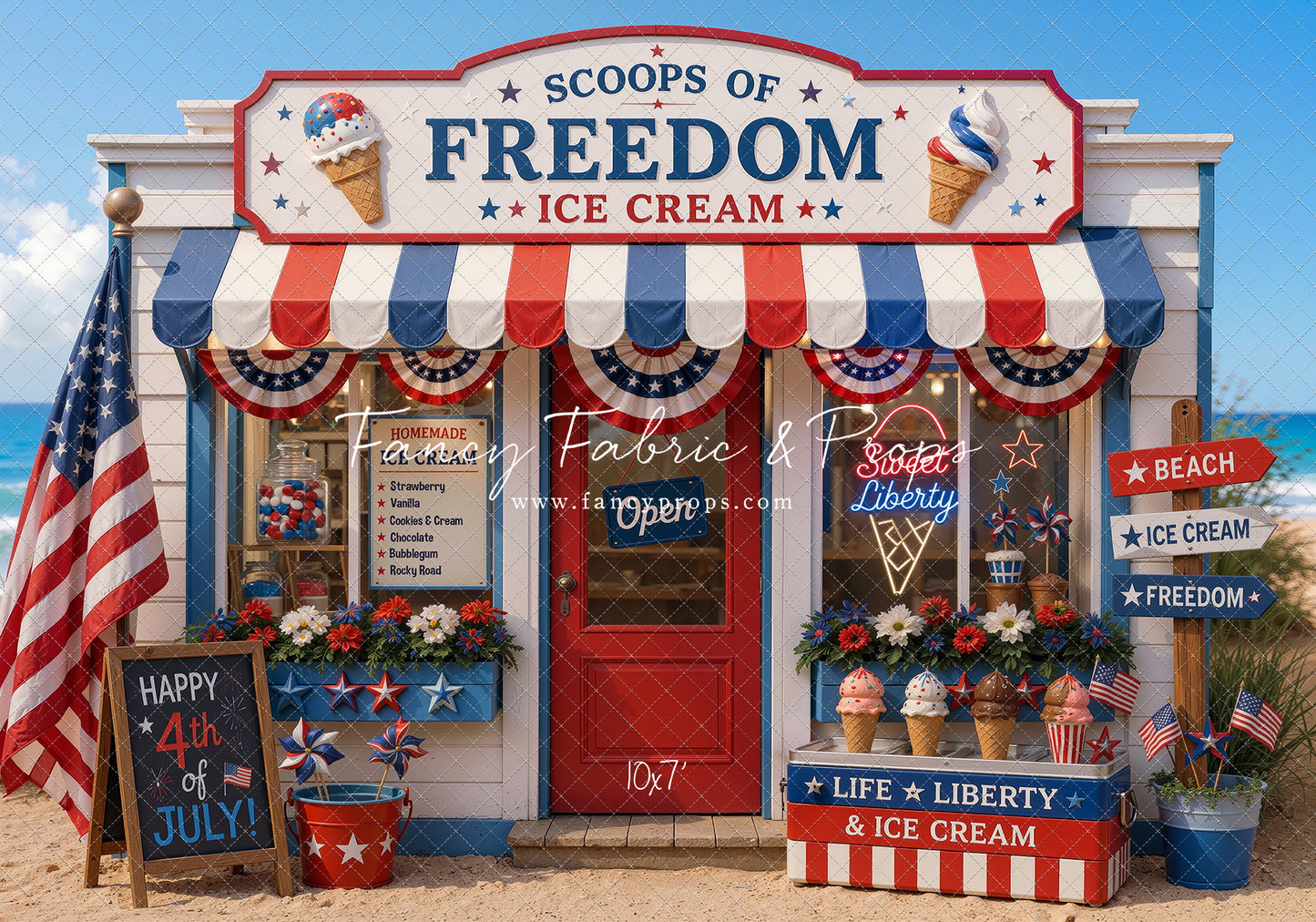 Sweet Liberty Ice Cream - With Sweep Option