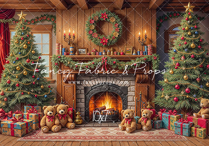 Teddy's Fireside Christmas - with Sweep Option