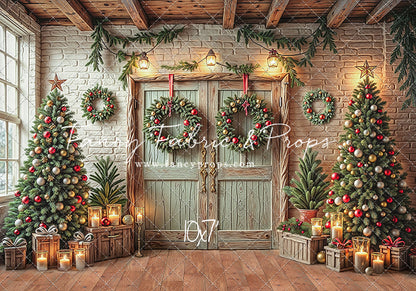 The Christmas Cabin Porch - with Sweep Option