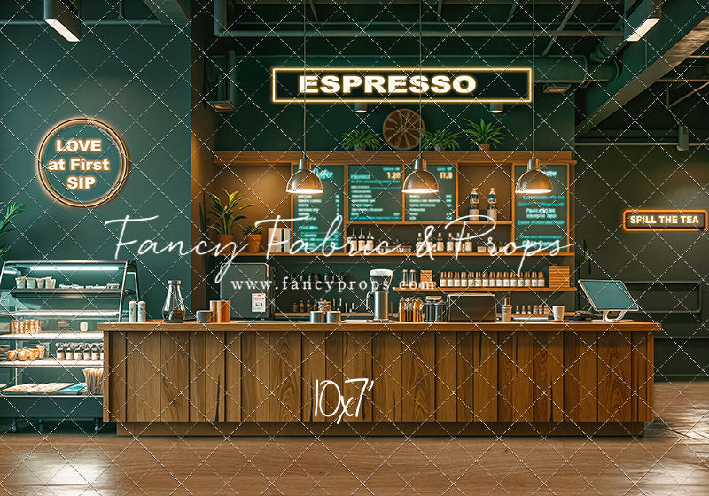 The Coffee Spot - Wood Floor Version - With Sweep Option