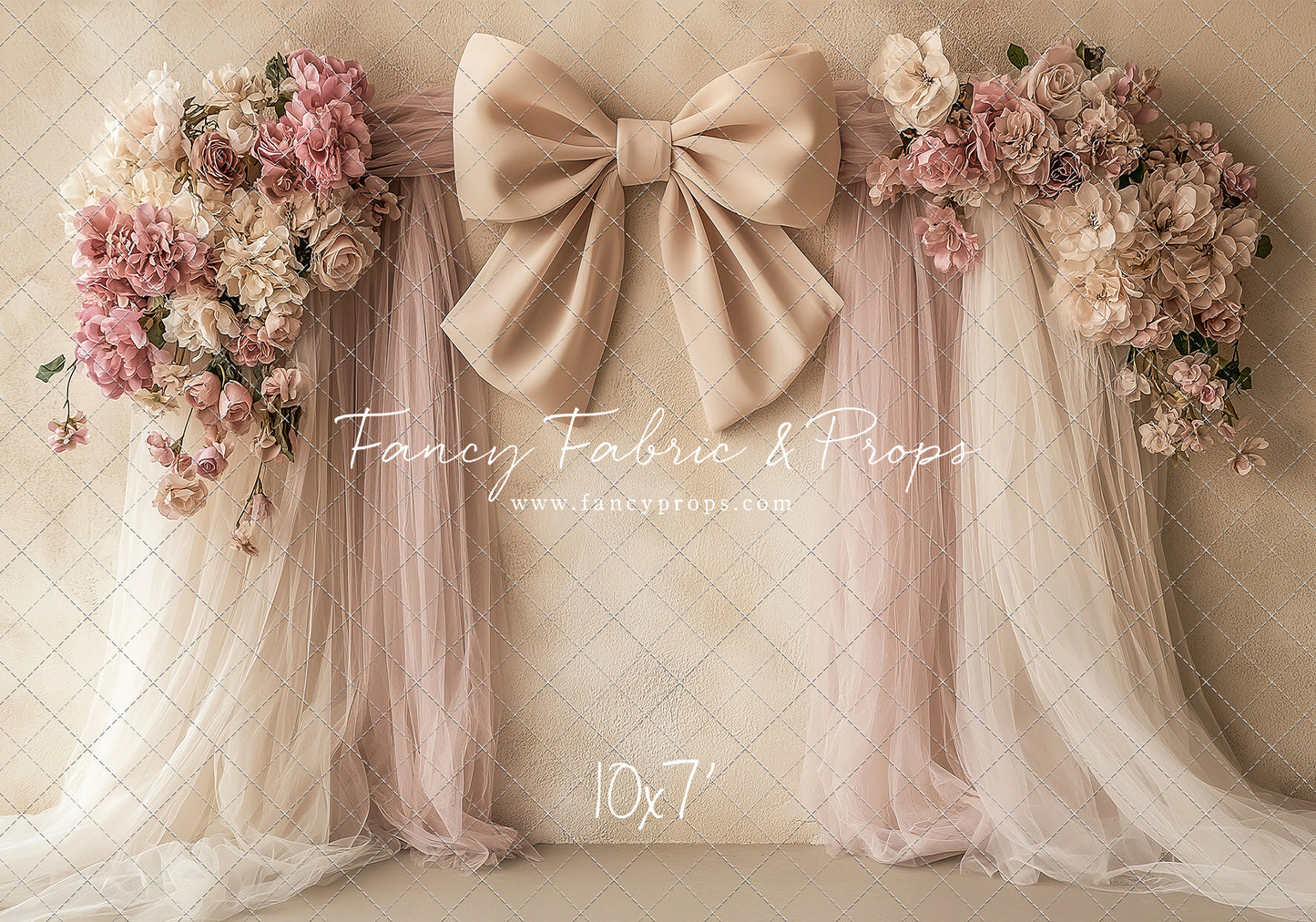 Velvet Blossom Bow Arch - With Sweep Option
