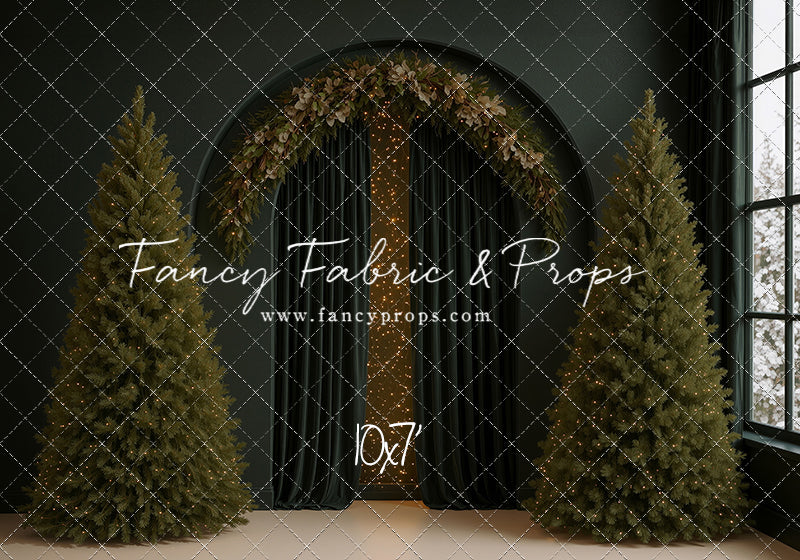 Velvet Christmas Arch - With Sweep Option