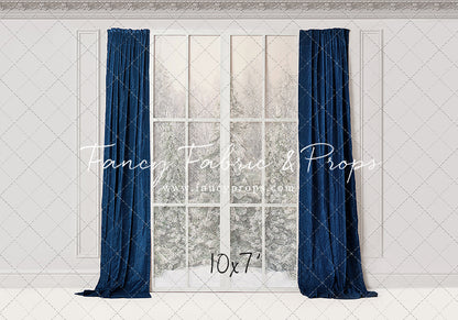 Winter Window Blue