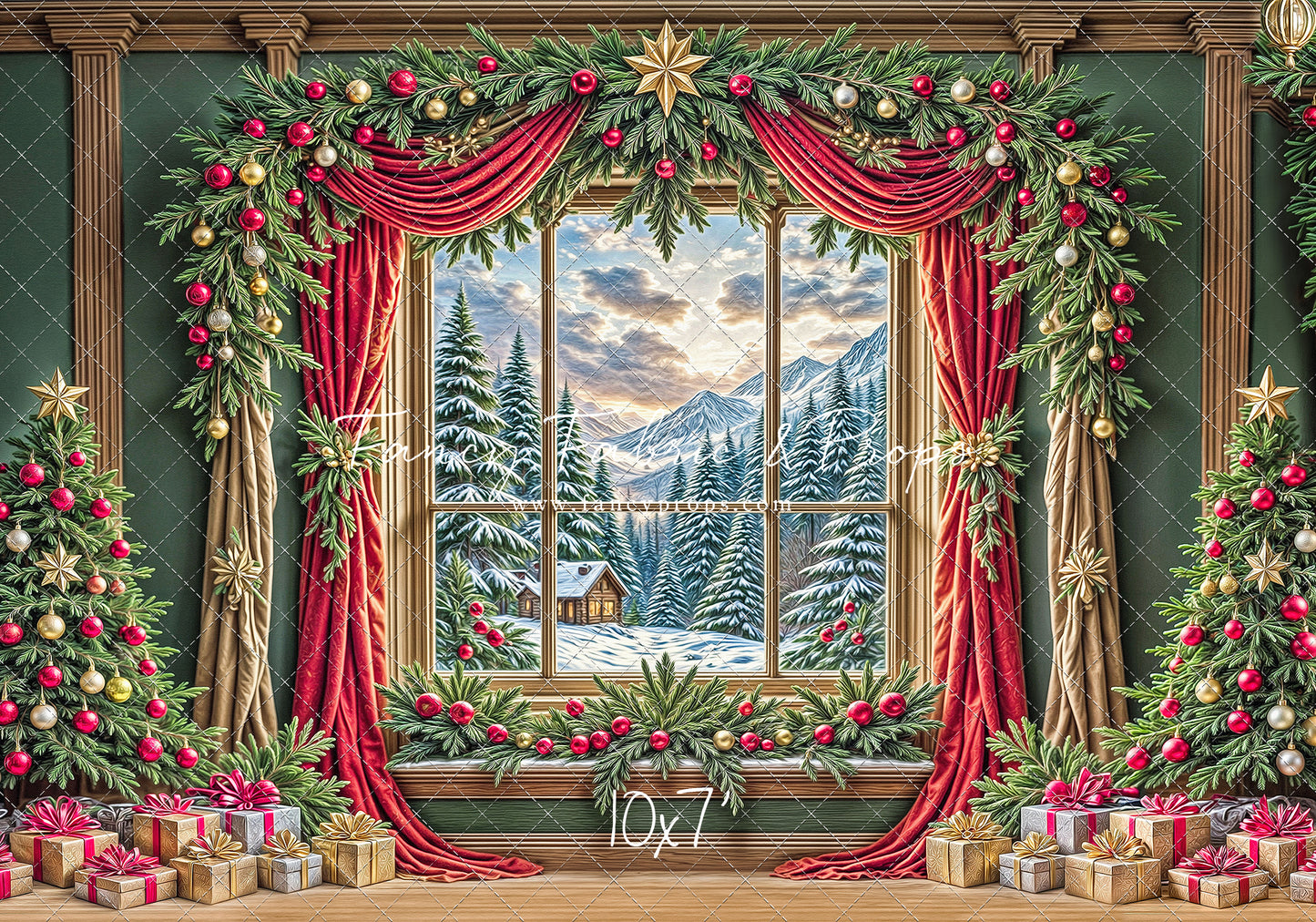 Yuletide Bloom View - with Sweep Option