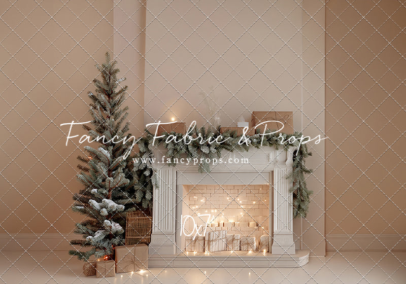 Evergreen & Ivory Mantle - With Sweep Option