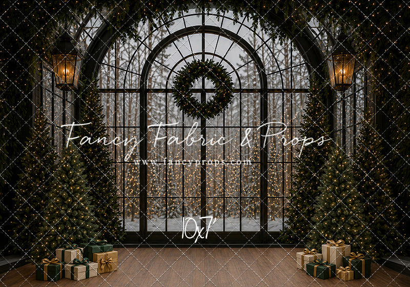 Moody Holiday Window View - with Sweep Option