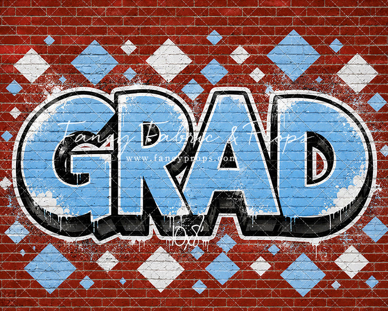 Baby Blue & White Grad - With Sweep Option