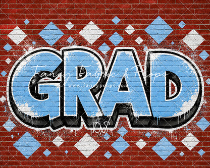 Baby Blue & White Grad - With Sweep Option