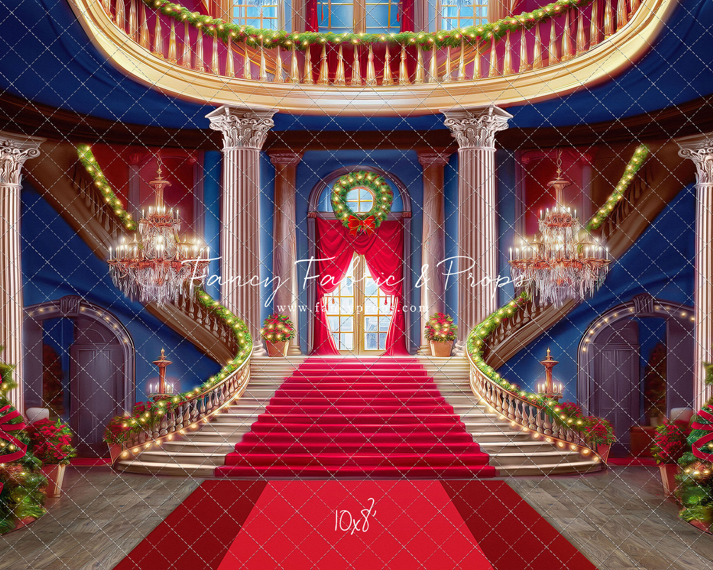 Belle's Royal Staircase -With Lights- Red Carpet - With Sweep Option