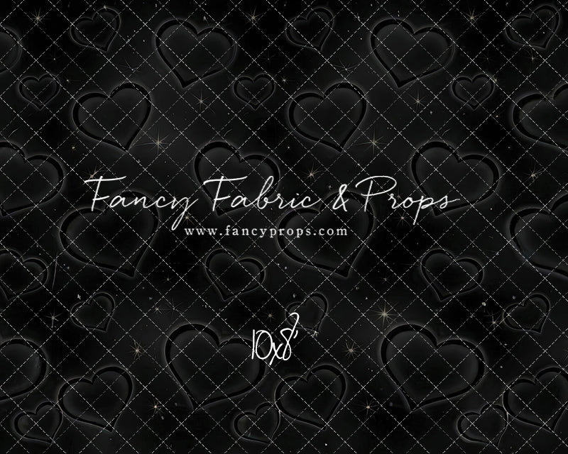 Black Puffy Hearts - With Sweep Option