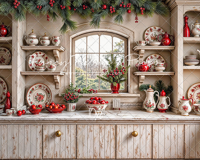 Christmas China Cabinet - With Sweep Option