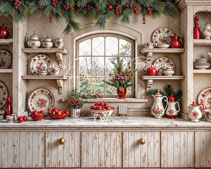 Christmas China Cabinet - With Sweep Option