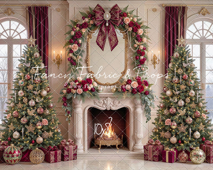 Christmas Rose Parlor - with Sweep Option