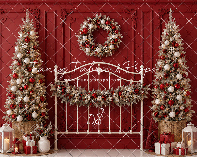 Crimson Holiday Headboard - with Sweep Option