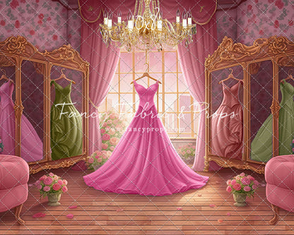 Dress Like A Princess - Pink Dress/Pink Curtains - With Sweep Option