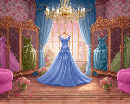 Dress Like A Princess - Dark Blue Dress - With Sweep Option
