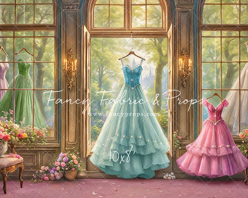 Dress of Royal Wishes- Pink Floor - With Sweep Option