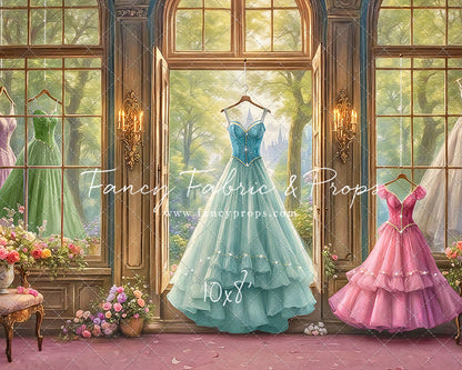 Dress of Royal Wishes- Pink Floor - With Sweep Option
