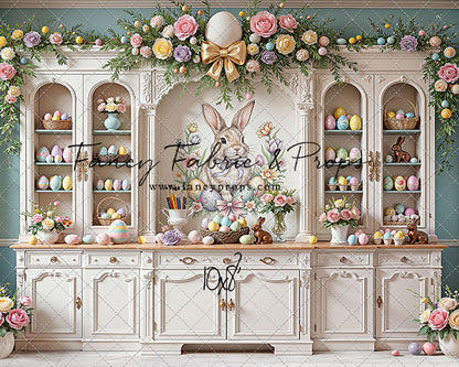 Easter Cupboard - White Floor - With Sweep Option