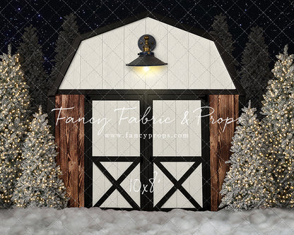 Modern Christmas Barn - with light - 2pc Room