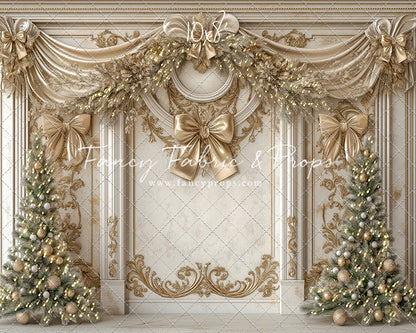 Fancy Gold Bow Wall - with Sweep Option