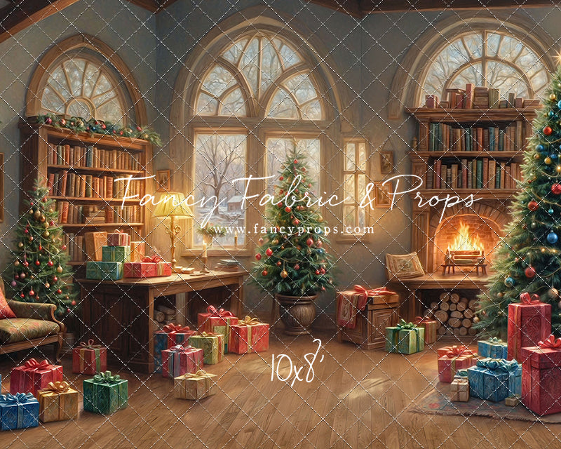 Festive Fireside Study - with Sweep Option