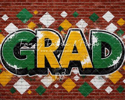 Gold & Green Grad - With Sweep Option