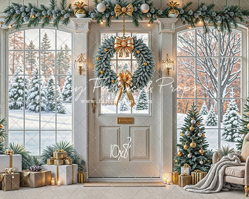 Golden Noel Entryway - with Sweep Option