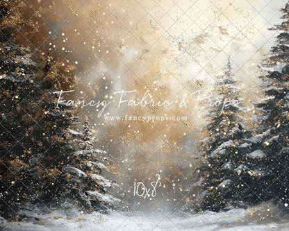 Golden Snowy Wonderland - With Sweep Option