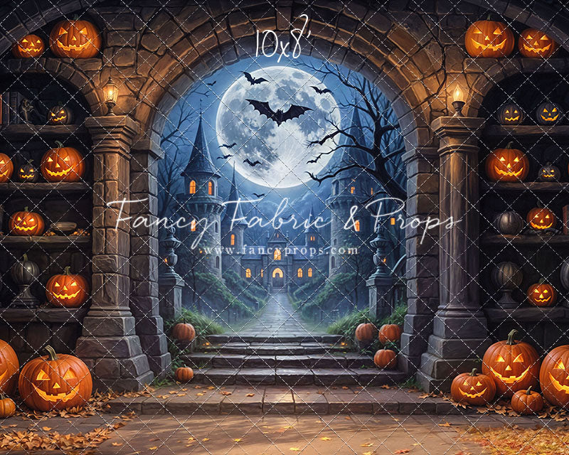 Gothic Halloween Gateway -Leaves Floor - With Sweep Option