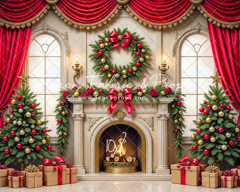 Grand Christmas Hearth - with Sweep Option