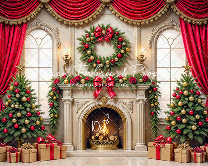 Grand Christmas Hearth - with Sweep Option
