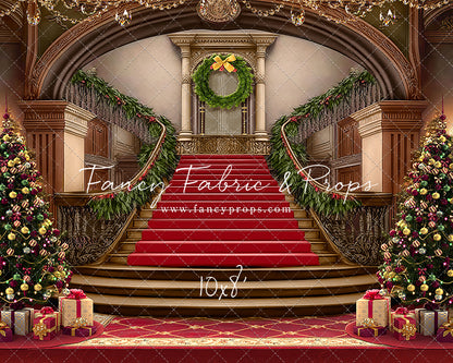 Grand Holiday Staircase - Red Carpet - with Sweep Option
