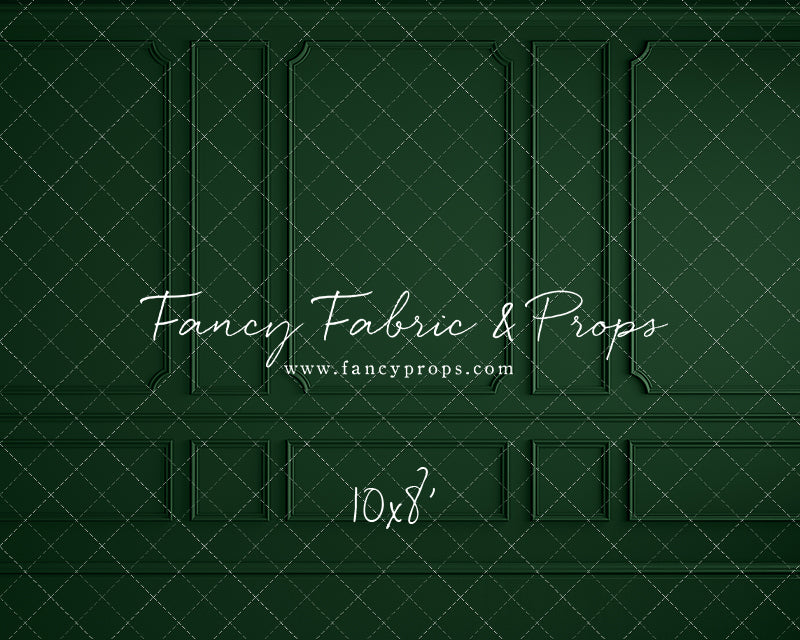 Holly Jolly Green Wainscoting Wall