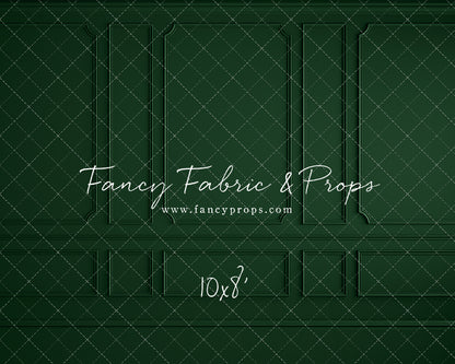 Holly Jolly Green Wainscoting Wall