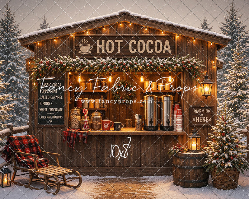 Hot Cocoa Holiday Hut - With Sweep Option