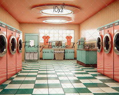 Laundry Day - Coral With Double Washers- With Sweep Option