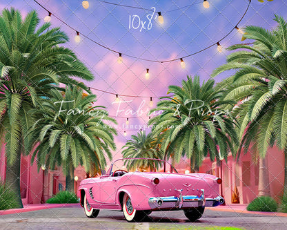 Malibu Shopping Center - Pink Car - With Sweep Option