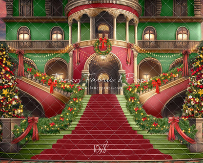 Merry Mansion- Green Rug - with Sweep Option