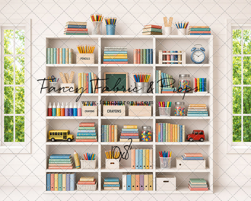 Pastel Classroom Bookshelf - With Sweep Option