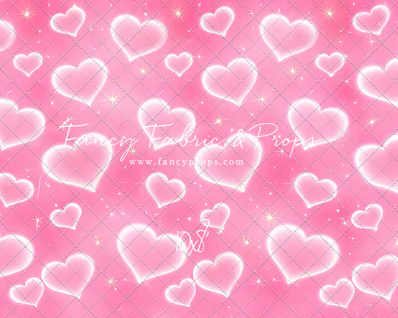 Pink Puffy Hearts - With Sweep Option