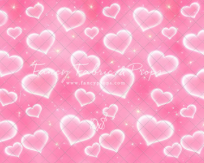 Pink Puffy Hearts - With Sweep Option