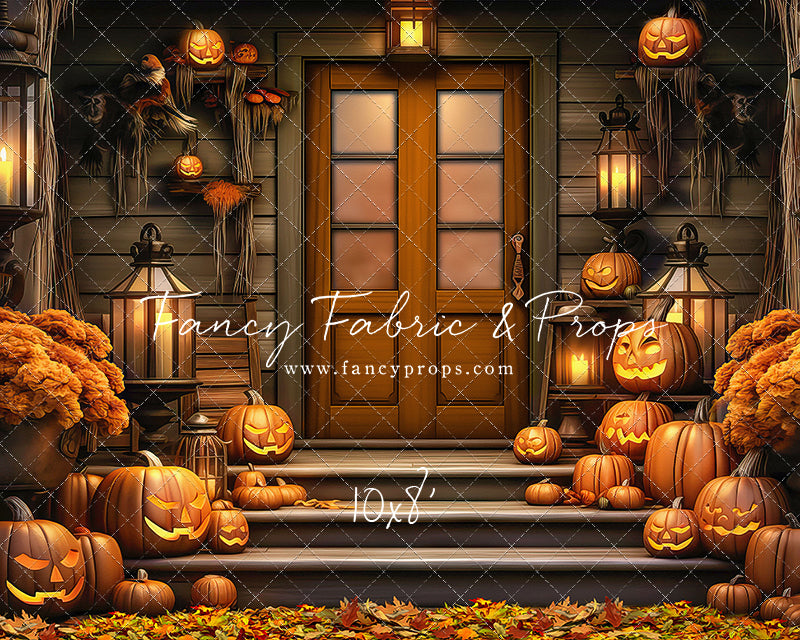 Pumpkin Porch -  Rust Door - With Sweep Option