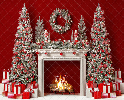Candy Cane Mantle 2pc Room